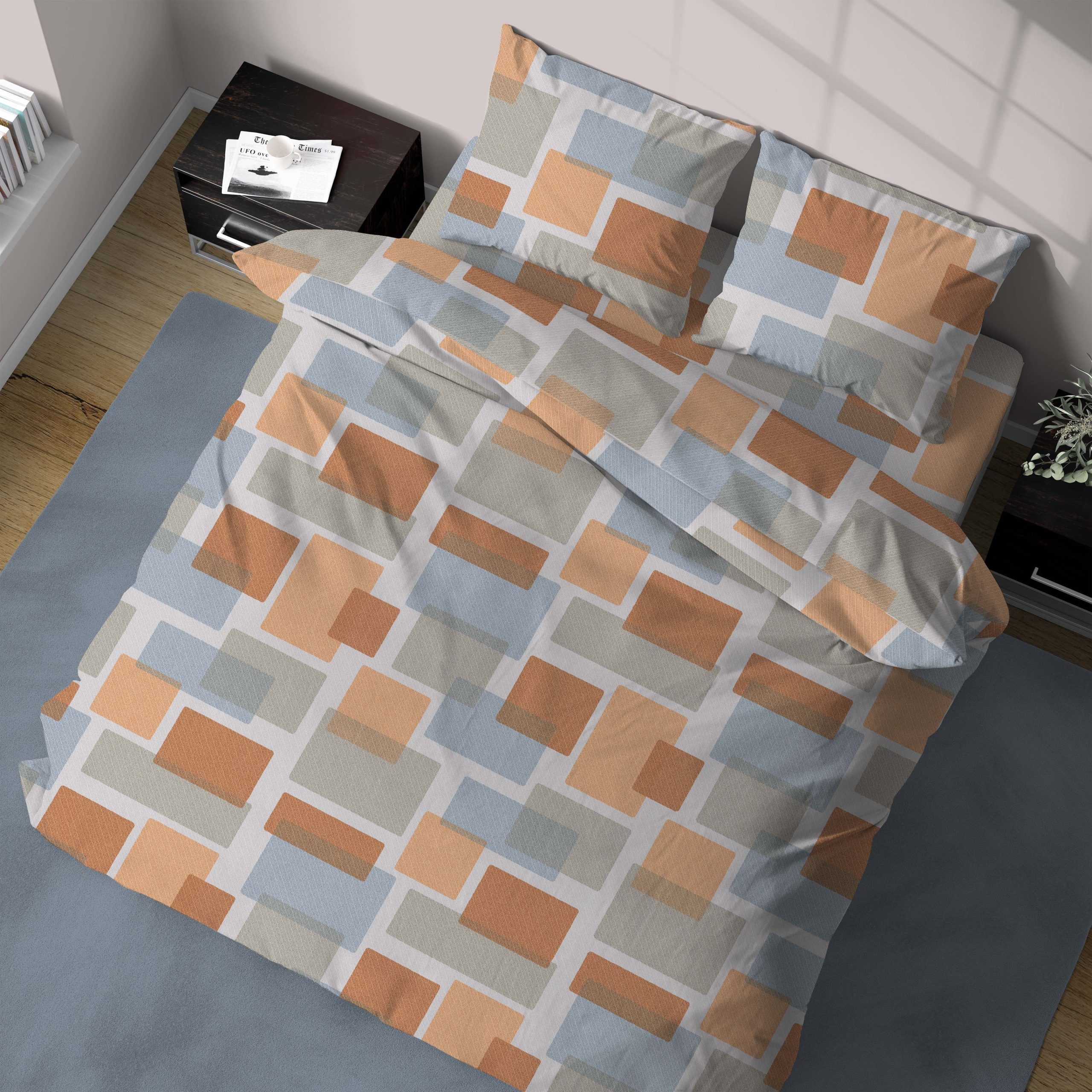 SET LENZUOLA COTONE SQUARE - LINEA QUADRIFOGLIO - immagine 4
