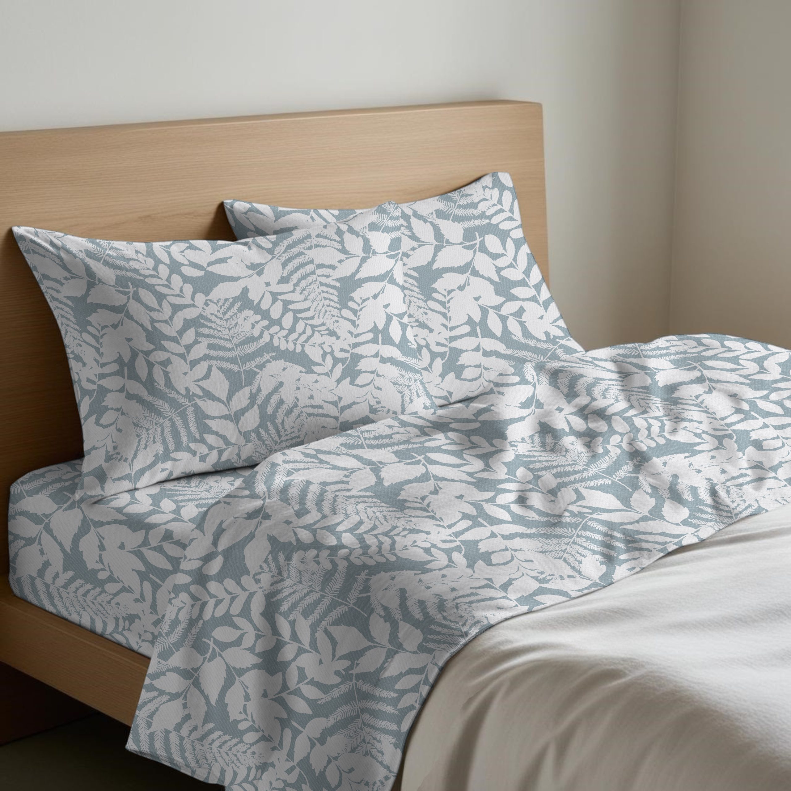 Set Lenzuola modello NATURA VERDE - 100% Finissimo Cotone LINEA Quadrifoglio